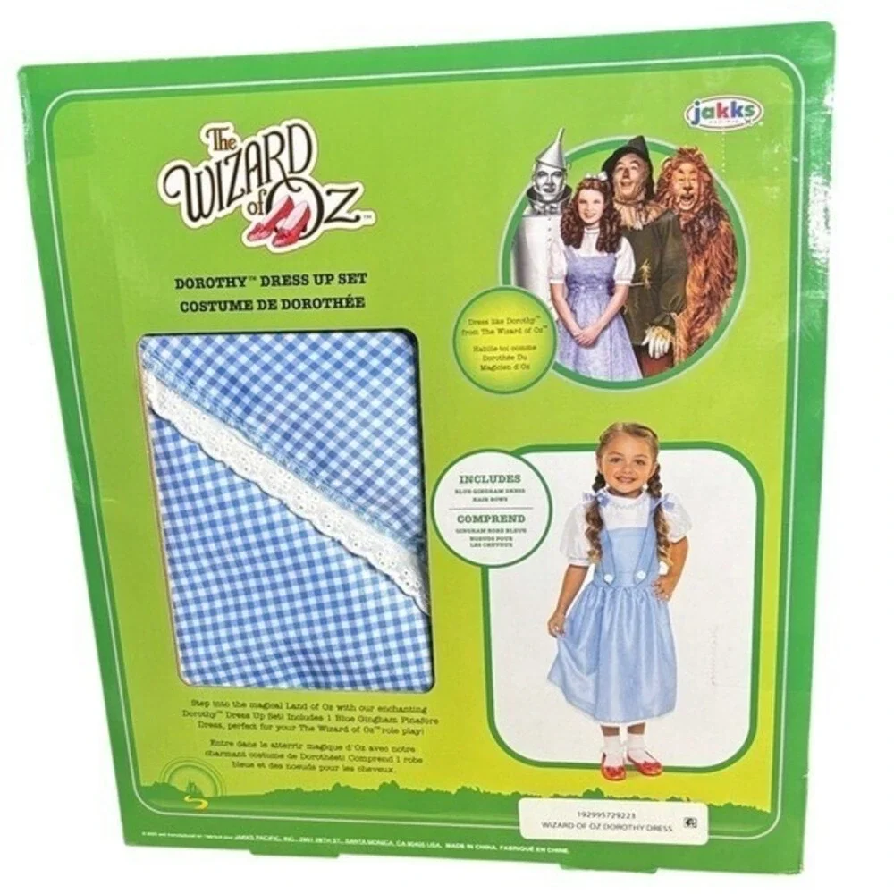 Jakks Pacific Kids Girls SZ 4-6 Dorothy Costume Halloween Wizard of Oz Play NEW